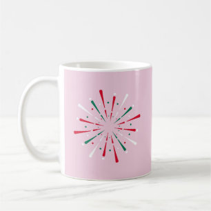 Taza De Café Confeti de Celebración Vibrante, Fuegos Artificial