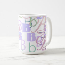 Taza De Café Confeti de Letras "B"