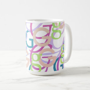 Taza De Café Confeti de Letras "G"