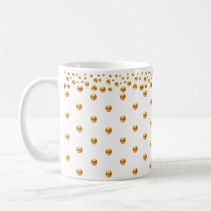 Taza De Café Confeti de punto dorado
