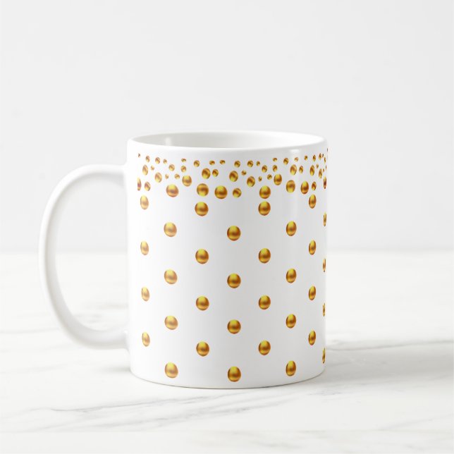 Taza De Café Confeti de punto dorado (Izquierda)