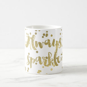 Taza De Café Confeti del oro de la chispa