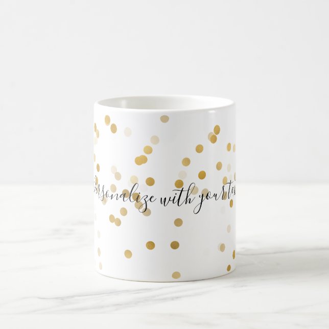 Taza De Café Confeti personalizado del oro (Centro)