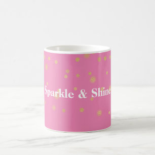 Taza De Café Confetti de oro rosado