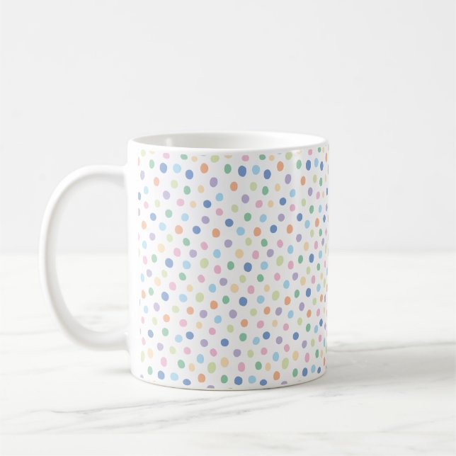 Taza De Café Confetti dibujado a mano Dots Modern Pattern Coffe (Izquierda)