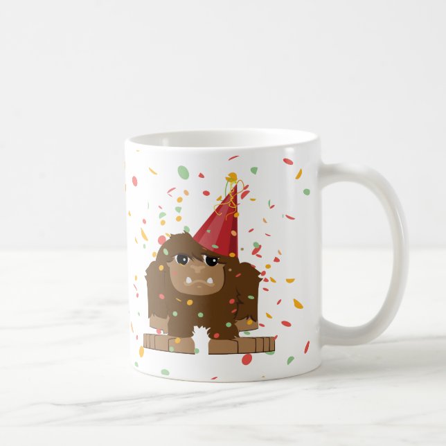 Taza De Café Confetti Fiesta Sasquatch Bigfoot (Derecha)