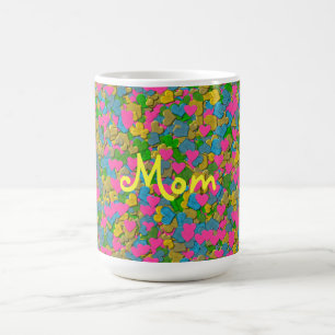 Taza De Café Confetti Hearts Large Coffe Mug