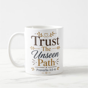 Taza De Café Confía en el camino invisible cita bíblica inspira