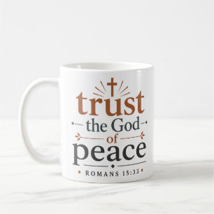 Taza De Café Confía En El Dios De La Paz Cita De Verdad Bíblica