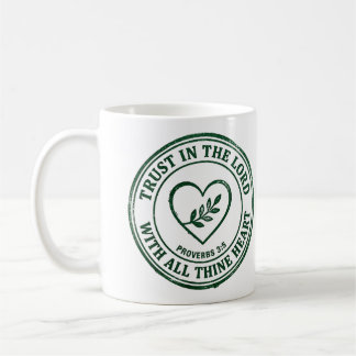 Taza De Café Confía en el Señor Proverbios 3:5 Sello de Tinta V