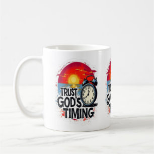 Taza De Café Confía en el tiempo de Dios, camiseta para hombres