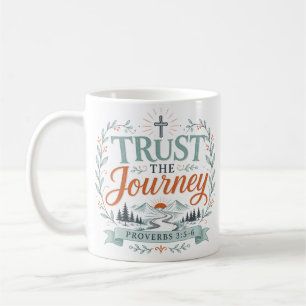 Taza De Café Confía En El Viaje Frase Inspiradora Espiritual