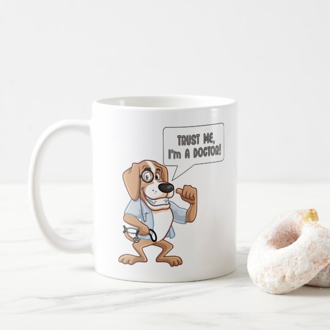 Taza De Café Confía en mí como Médica (Con donut)