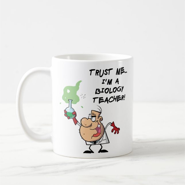 Taza De Café Confía en mí... Soy profesor de biología (Izquierda)