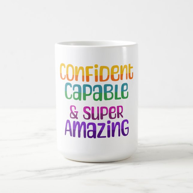 Taza De Café Confiable Capaz Y Superincreíble (Centro)