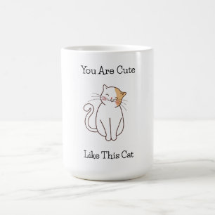 Taza De Café Confianza Casual Cute Cat Autoamor Para Cualquiera