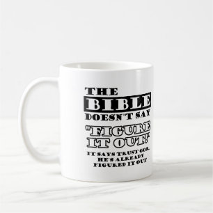 Taza De Café Confianza cristiana, Dios se ha imaginado