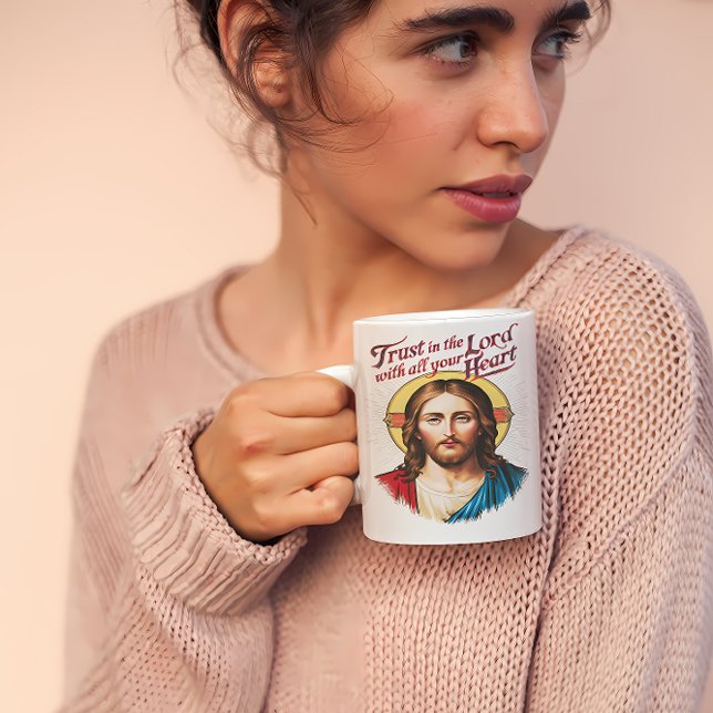 Taza De Café Confianza Divina: Jesús Fomentando la Fe (Subido por el creador)