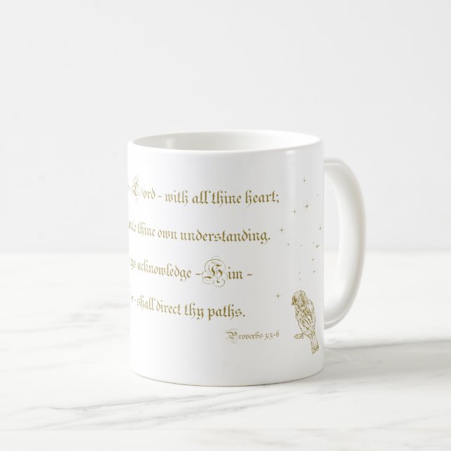Taza De Café Confianza en la biblia calligraphy Mug de Lord Pro (Anverso derecho)