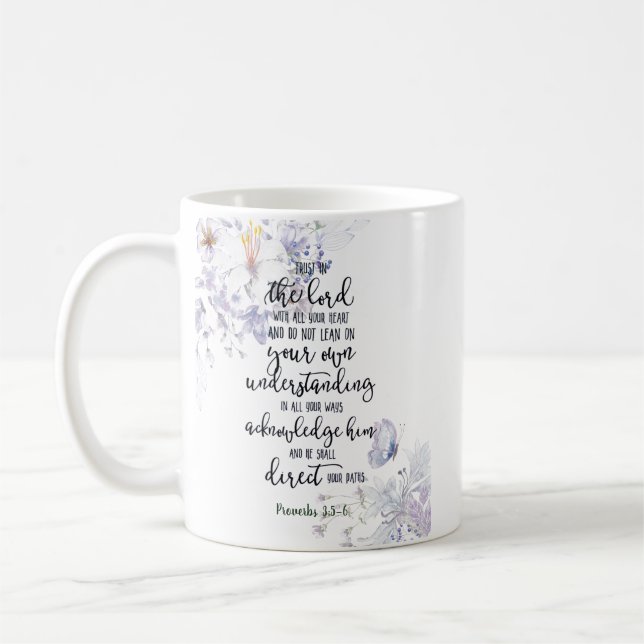 Taza De Café Confianza en la floral del Señor (Izquierda)