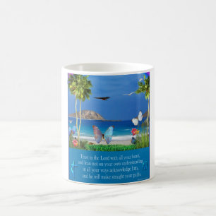 Taza De Café Confianza en los proverbios del Señor 3:5-6 objeto
