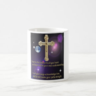 Taza De Café Confianza en los proverbios del Señor 3:5 regalos