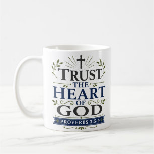 Taza De Café Confiar En El Corazón De Dios Arte Basado En La Fe