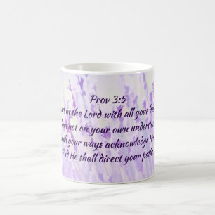 Taza De Café Confiar en las flores de lavanda de la Escritura d