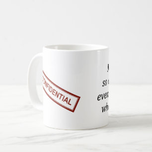Taza de café confidencial del trabajo