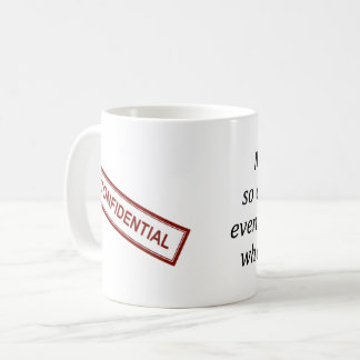 Taza de café confidencial del trabajo