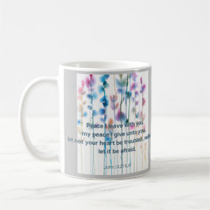 Taza De Café Confort bibliográfico con flores acuarelas