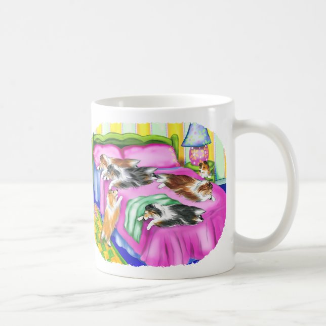 Taza De Café Confort rosa Sheltie (Derecha)
