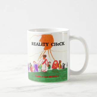 Taza De Café Confrontación con la realidad - alimentación de