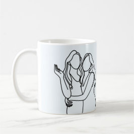 Taza De Café Confrontación personalizada de parejas de lesbiana