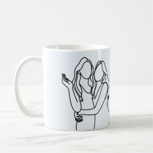 Taza De Café Confrontación personalizada de parejas de lesbiana