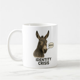 Taza De Café Confused Donkey Mug – “Moo” 