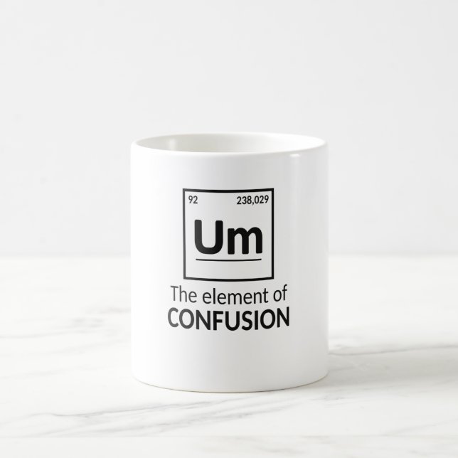 Taza De Café Confusión de elementos divertidos de química (Centro)