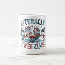 Taza De Café Congelación literalmente