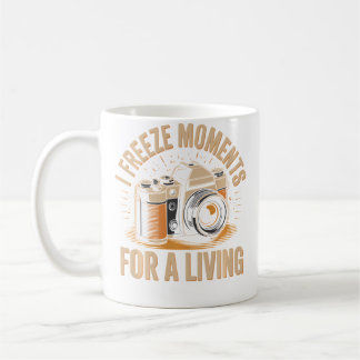 Taza De Café Congelo Momentos Para Vivir Un Divertido Fotógrafo