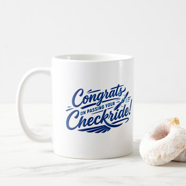 Taza De Café Congrats on passing your checkride! (Con donut)
