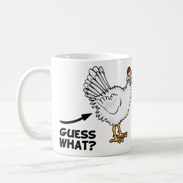 Taza De Café Conjetura qué extremo del pollo (Izquierda)