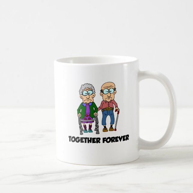 Taza De Café Conjuntamente para la pareja de edad Personalizado (Derecha)