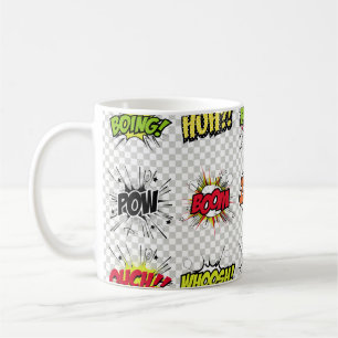 Taza De Café conjunto abstracto de objetos de arte pop en un fo