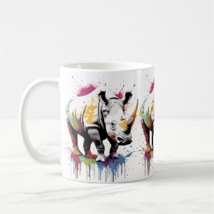 Taza De Café Conjunto de colores sobre la fauna y la naturaleza