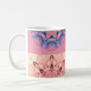 Taza De Café Conjunto de fractales pasteles abstractos con cale