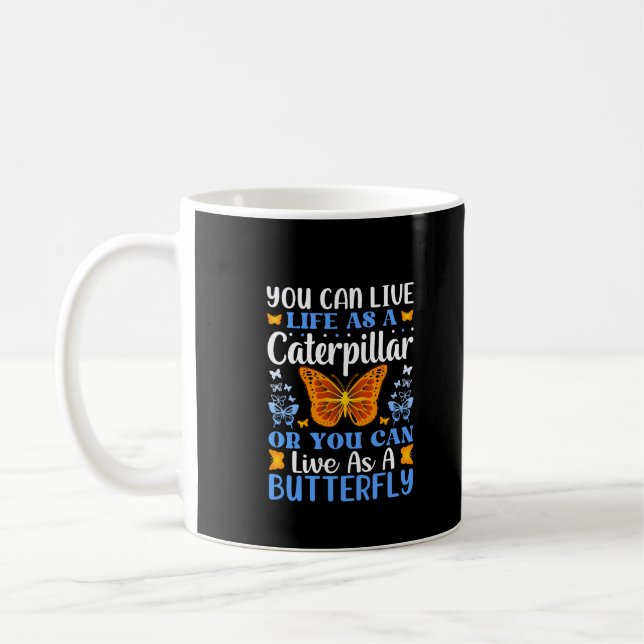 Taza De Café conjunto-diseño-mariposa (Izquierda)