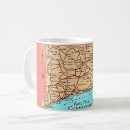 Taza De Café  Connecticut Auto Map Mug