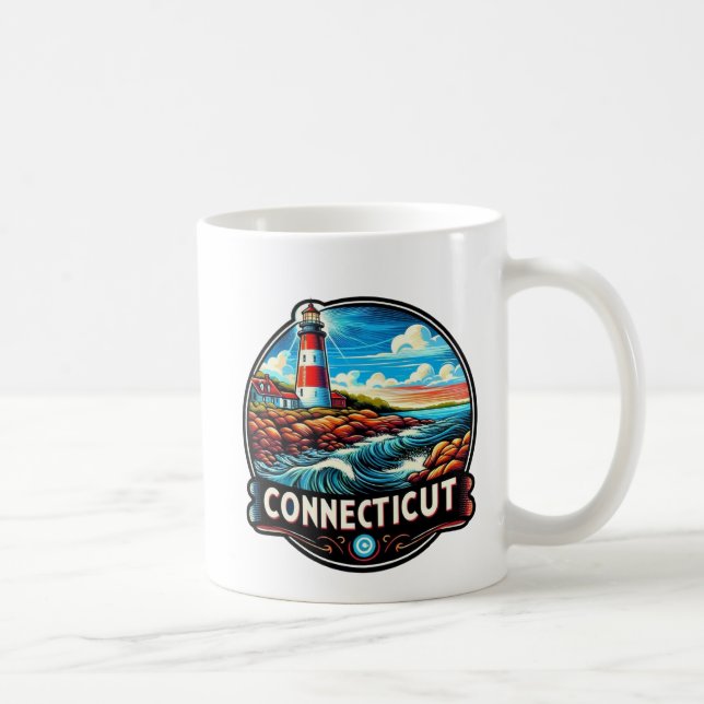 Taza De Café Connecticut USA (Derecha)