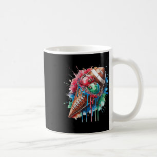 Taza De Café Cono acuático de crema de hielo con grano de arena