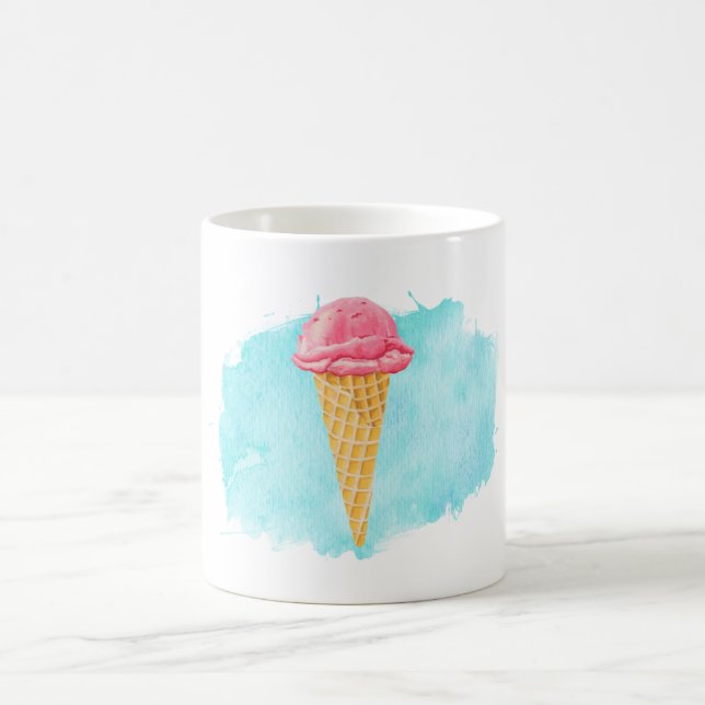 Taza De Café Cono De Helado Con Pinta Azul (Centro)